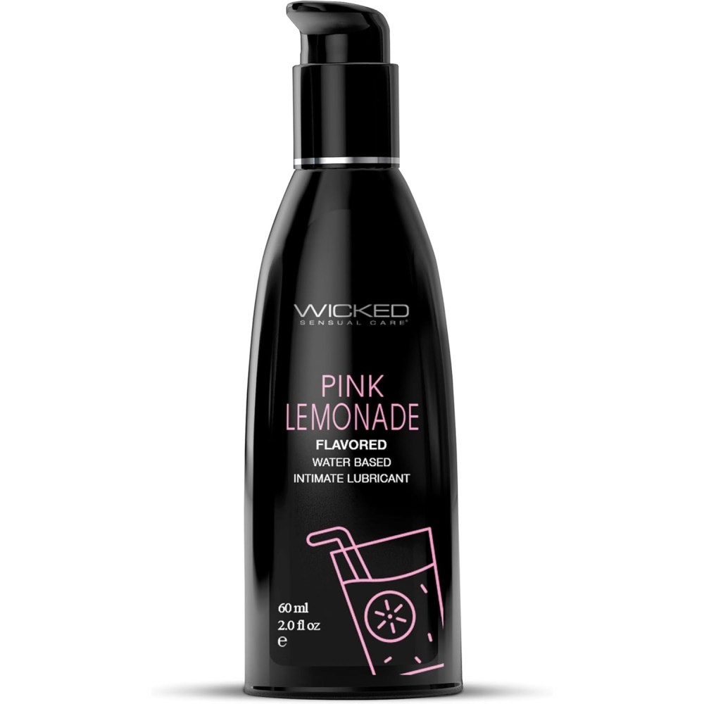 Съедобный лубрикант со вкусом лимонада WICKED AQUA PINK LEMONADE FLAVORED 60ML