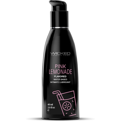 Съедобный лубрикант со вкусом лимонада WICKED AQUA PINK LEMONADE FLAVORED 60ML