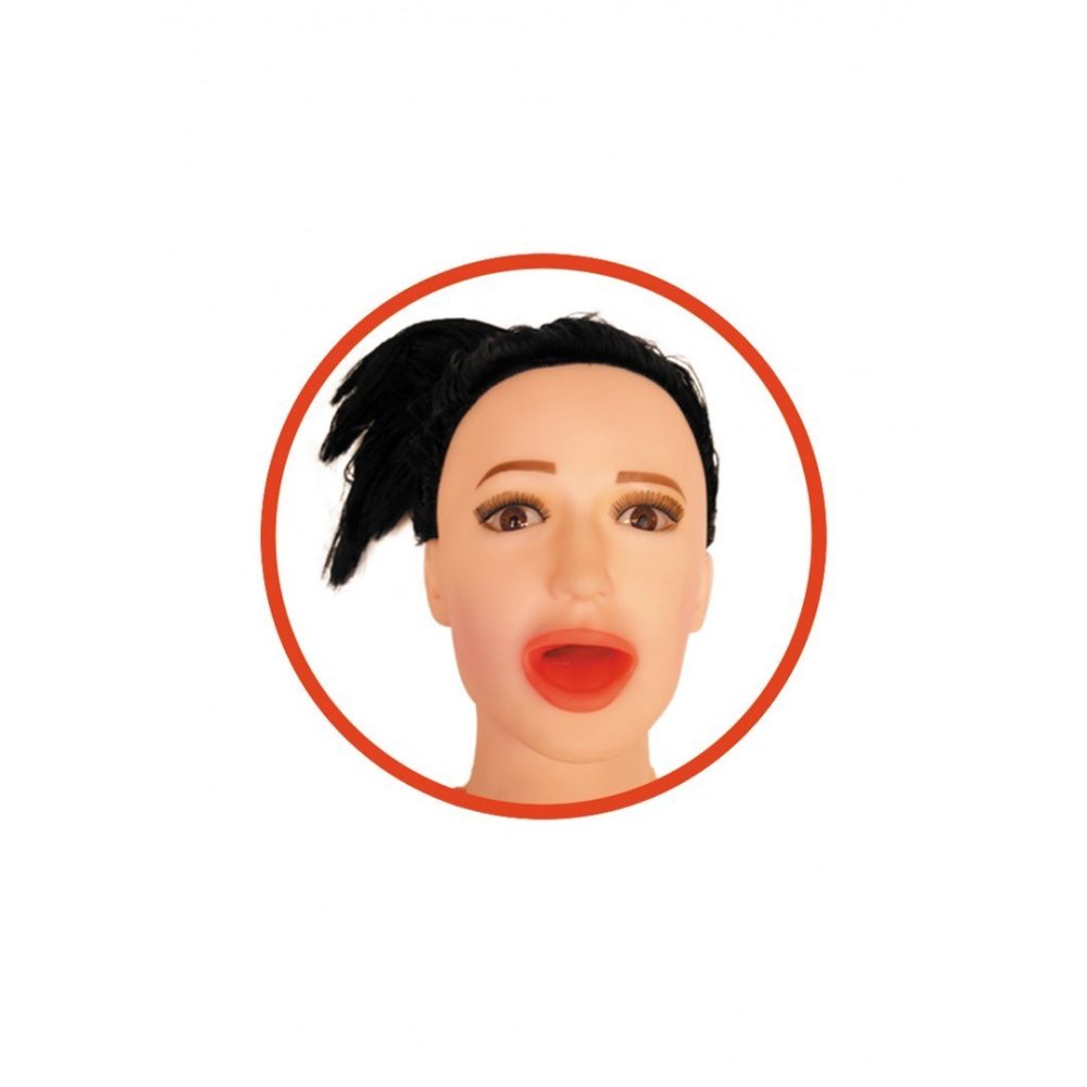 Кукла надувная Boss Series Angelina 3D с вставкой из киберкожи и вибро