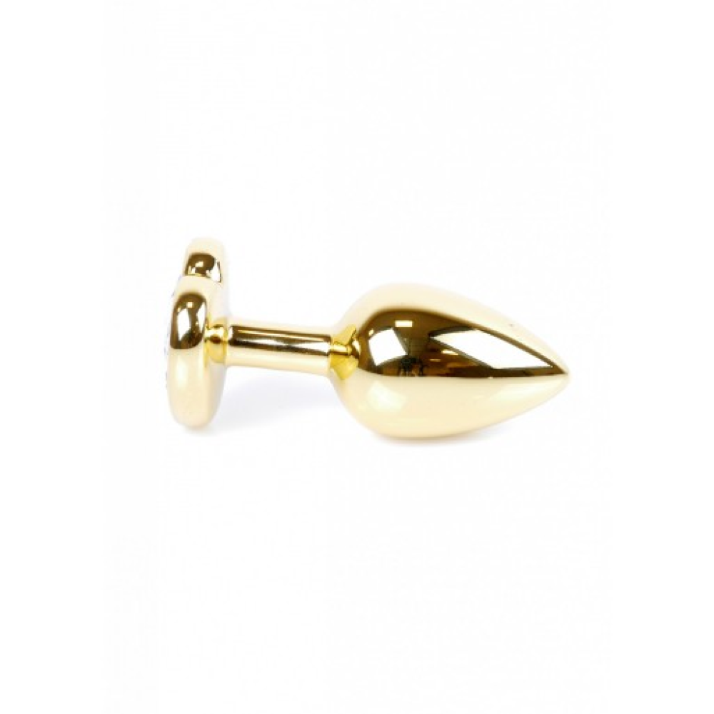 Анальная пробка с розовым камнем Jewellery