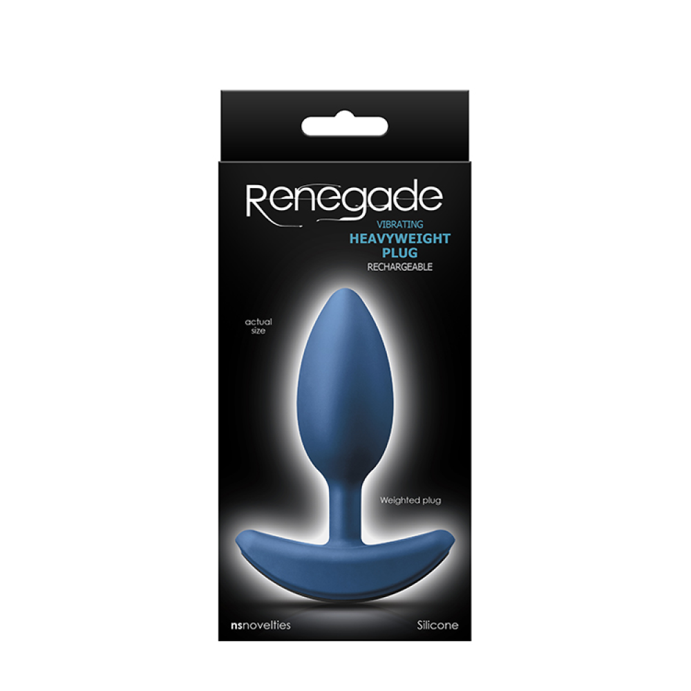 Анальная пробка с вибрацией Средняя RENEGADE HEAVYWEIGHT PLUG MEDIUM BLUE