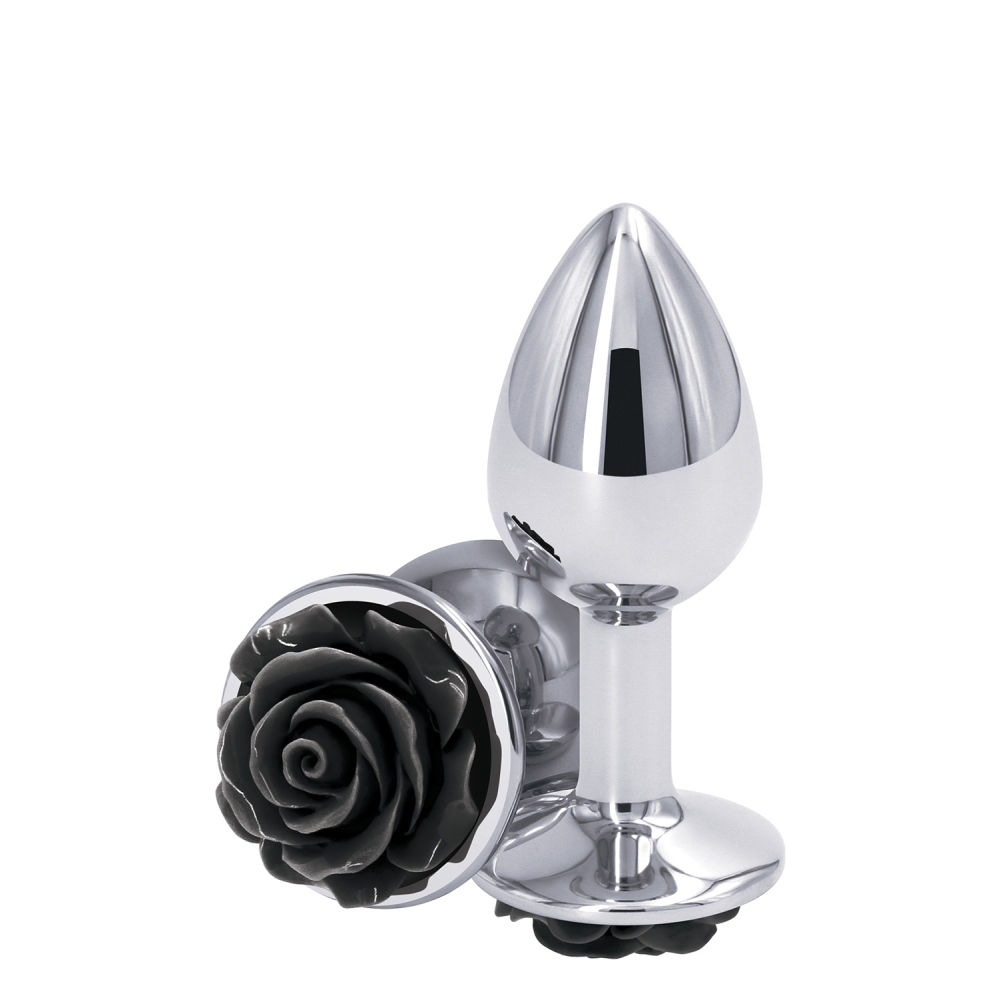 Анальная пробка NS Novelties REAR ASSETS ROSE SMALL BLACK
