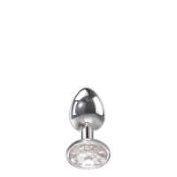 Анальная пробка с камнем A&E CLEAR GEM ANAL PLUG SMALL