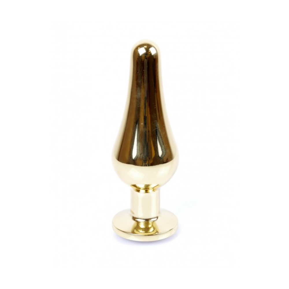 Анальная пробка с розовым камнем Plug-Jewellery Gold BUTT PLUG- Rose