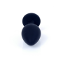 Анальная пробка черная с камнем Plug-Jewellery Black Silicon PLUG Medium- Pink Diamond