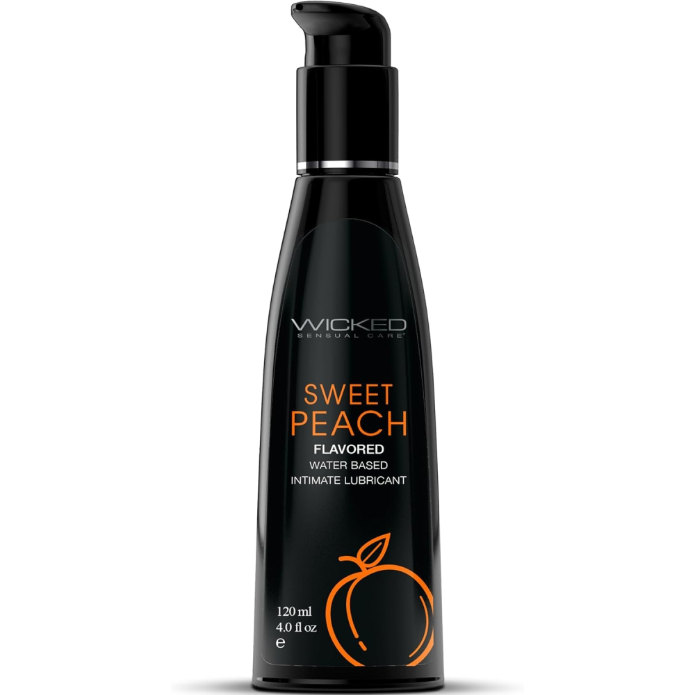 Съедобный лубрикант со вкусом персика WICKED AQUA 120ML