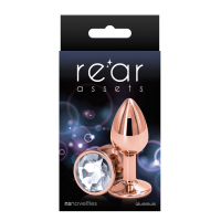 Анальная пробка NS Novelties REAR ASSETS ROSE GOLD SMALL CLEAR
