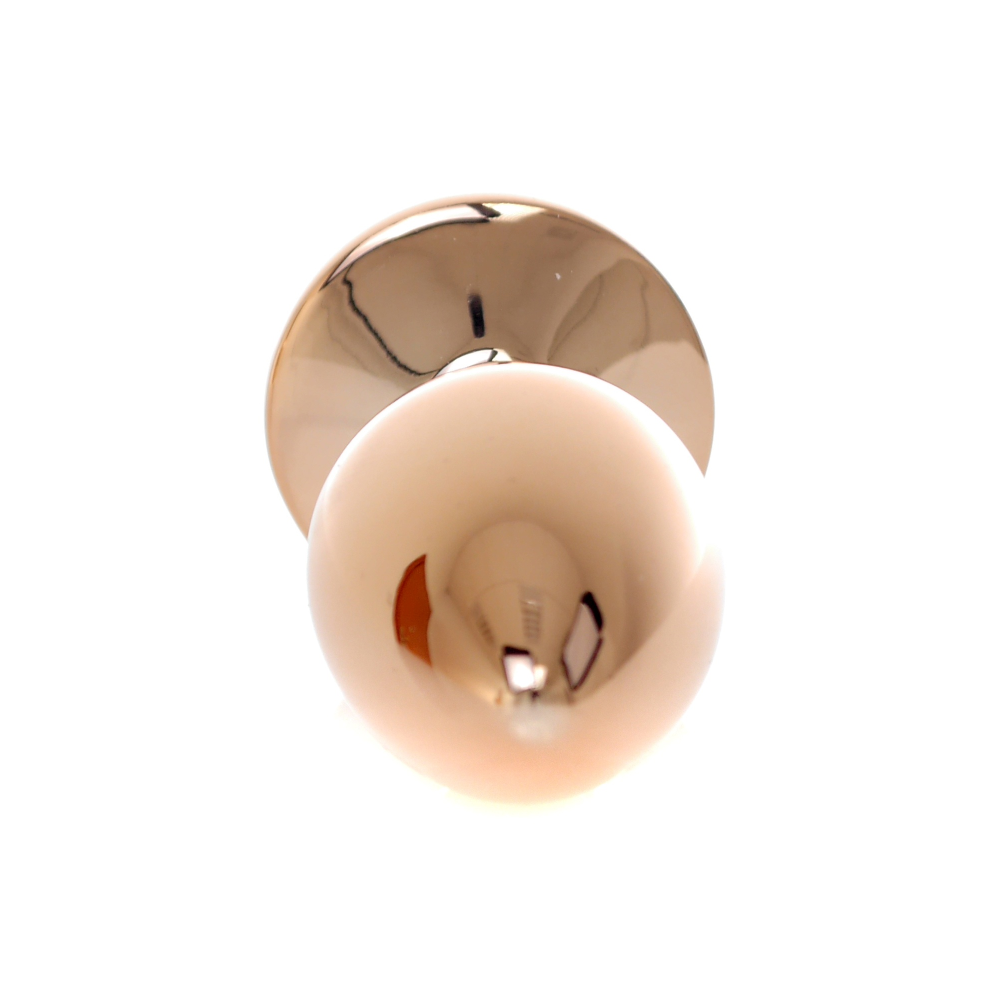 Анальная пробка с оранжевой розочкой Plug-Jewellery Red Gold PLUG ROSE- Peach