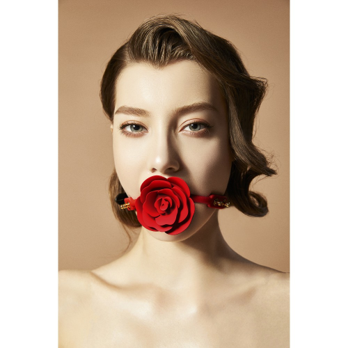 Кляп в форме Розы красный Rose Ball Gag UPKO