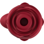 Вибратор двухсторонний с воздушной стимуляцией ROSE, красный