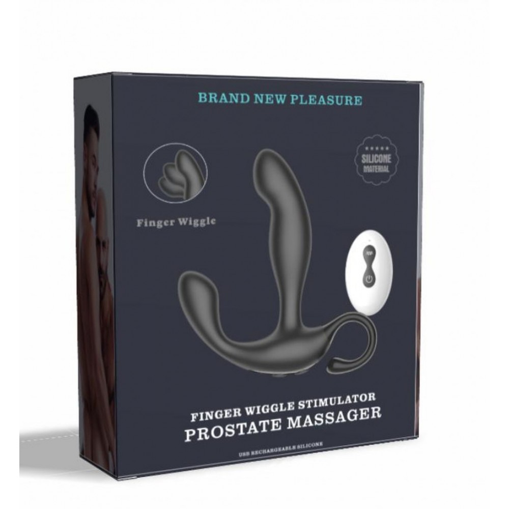 Массажер простаты с вибро Finger Wiggle Prostate Massager, черный