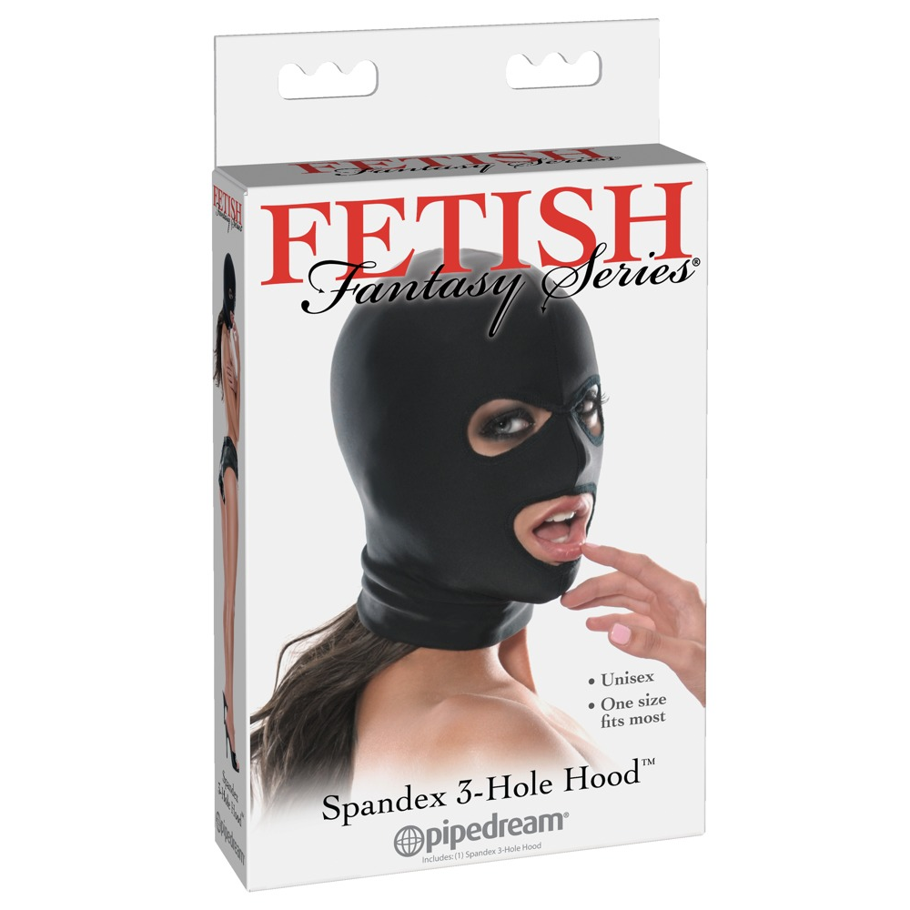 Маска с открытыми глазами и ртом Pipedream Fetish Fantasy Series, черная