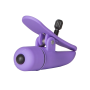 Зажимы на соски с вибрацией California Exotic Novelties, фиолетовые, 7 см