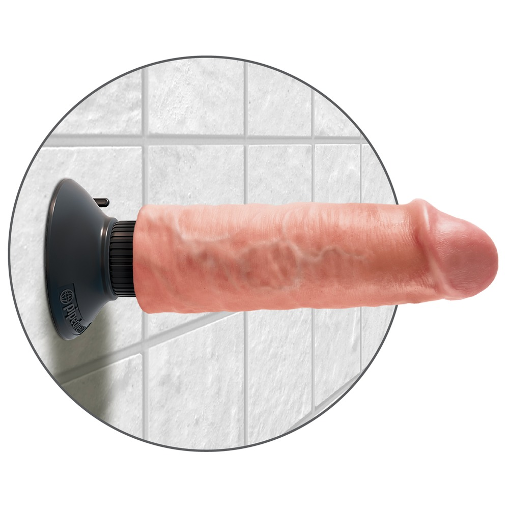 Вибратор реалистичный на присоске Pipedream King Cock, бежевый