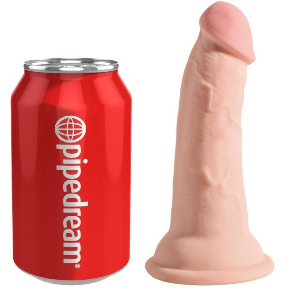 Фаллоимитатор реалистичный на присоскеPipedream King Cock, бежевый