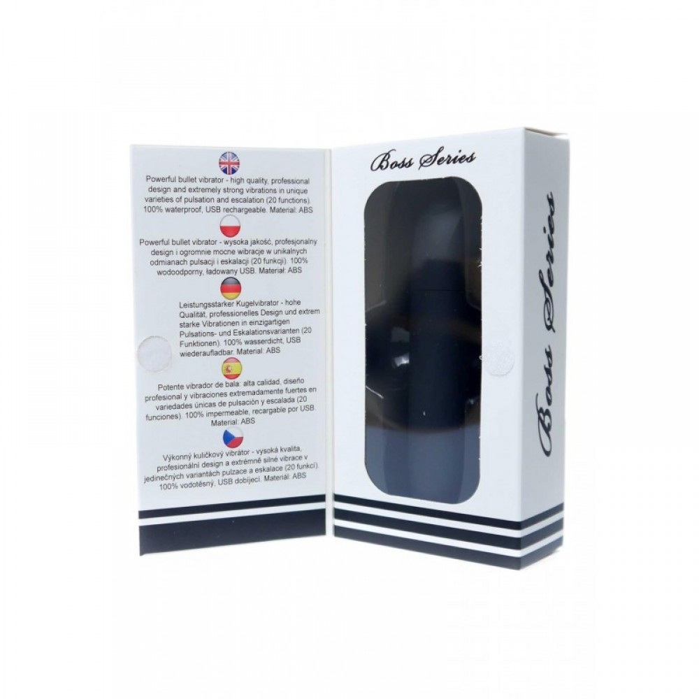 Вибропуля Powerful Bullet Vibrator USB 20 Functions - Matt Black
