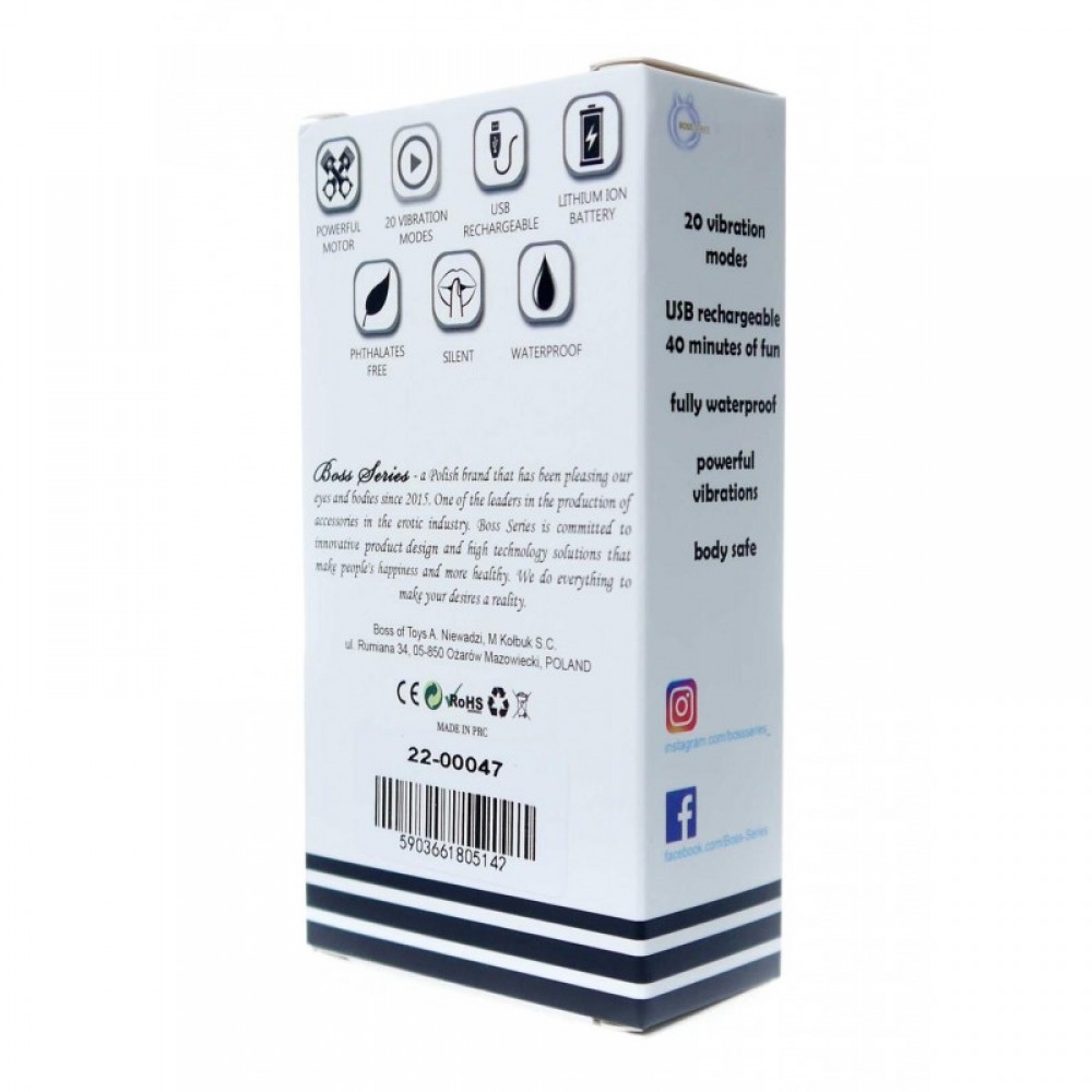 Вибропуля Powerful Bullet Vibrator USB 20 Functions - Matt Black