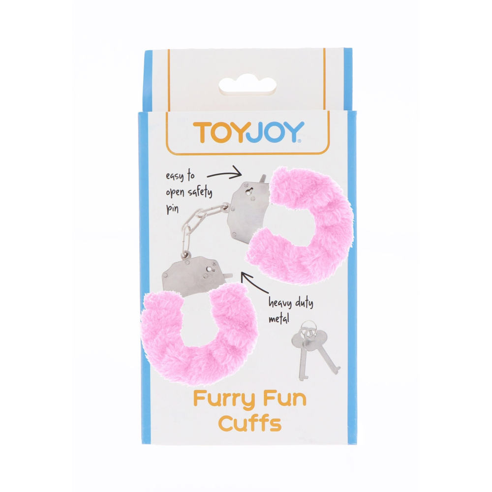 Наручники розовые с мехом Toy Joy Furry fan cuffs