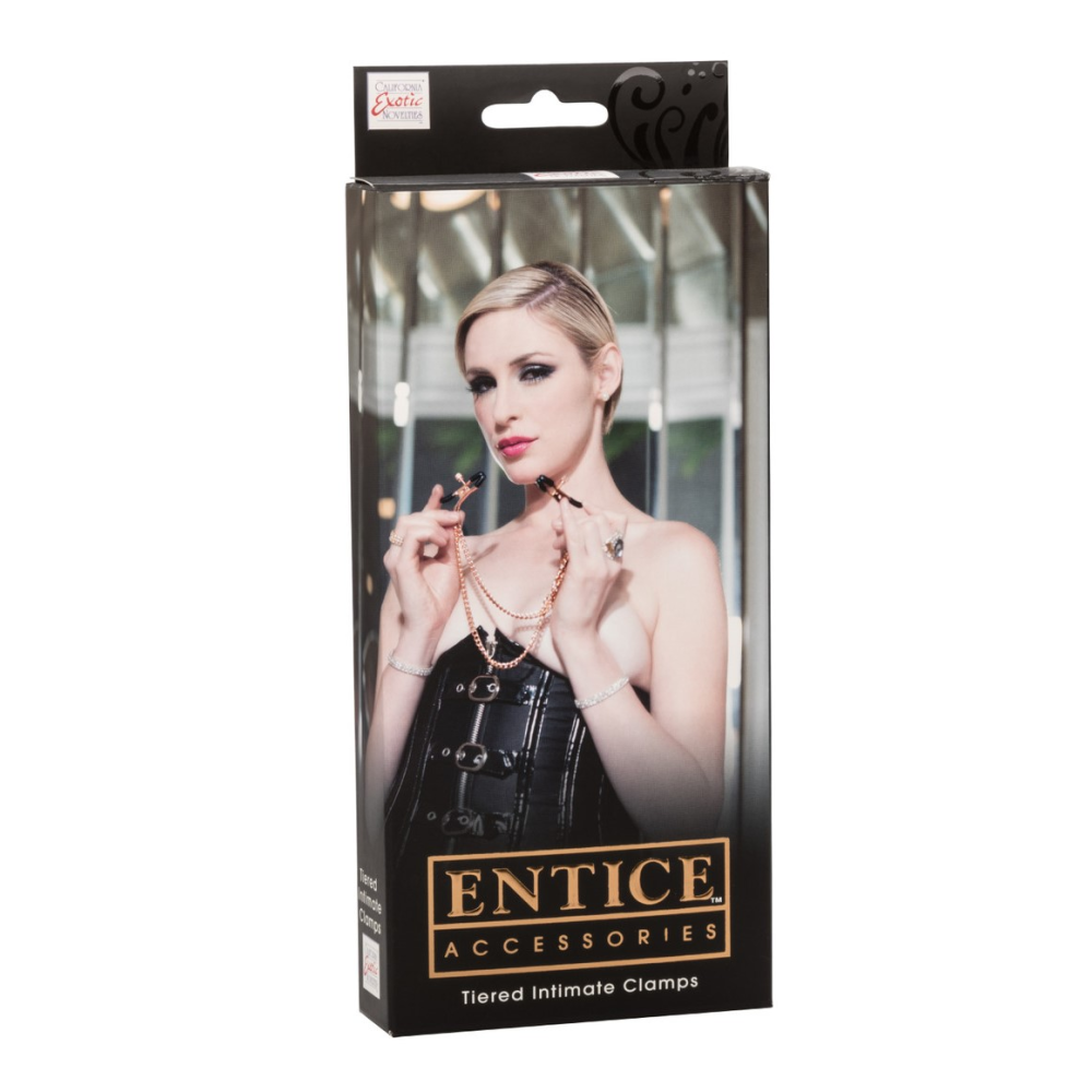 Зажимы для сосков с цепочкой California Exotic Novelties, золотистые