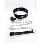 Ошейник с поводком DS Fetish Collar with leash black