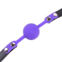 Кляп силиконовый Silicone ball gag metal accesso purple