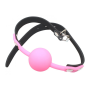 Кляп силиконовый Silicone ball gag metal accesso pink