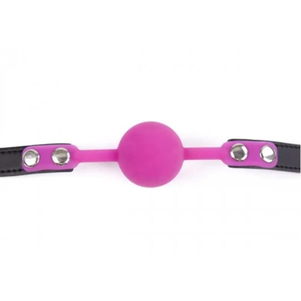 Кляп силиконовый с замком Silicone ball gag rose with lock