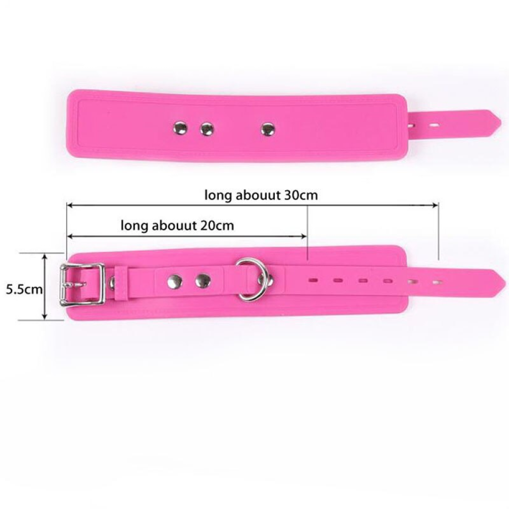 Силиконовые наручники Silicone hand cuff pink