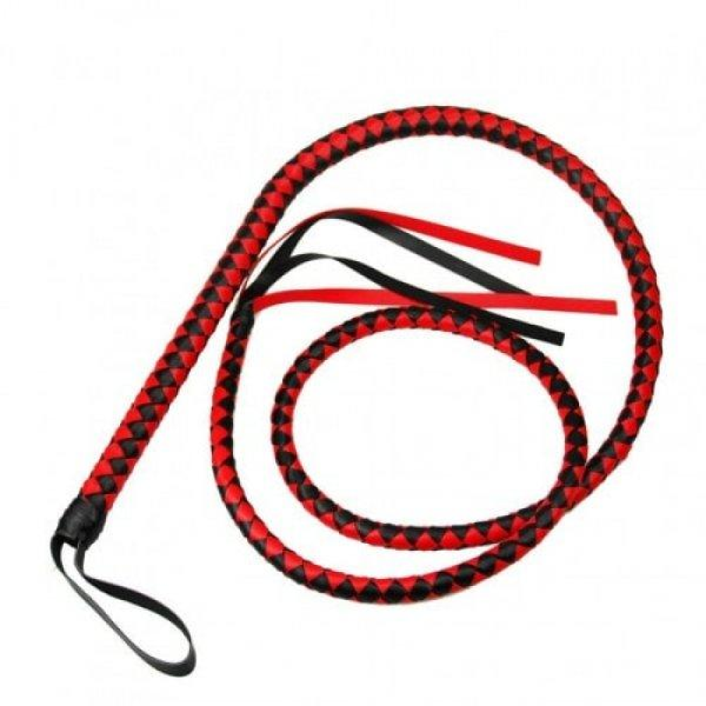 Кнут длинный DS Fetish Whip Long stripe red/black