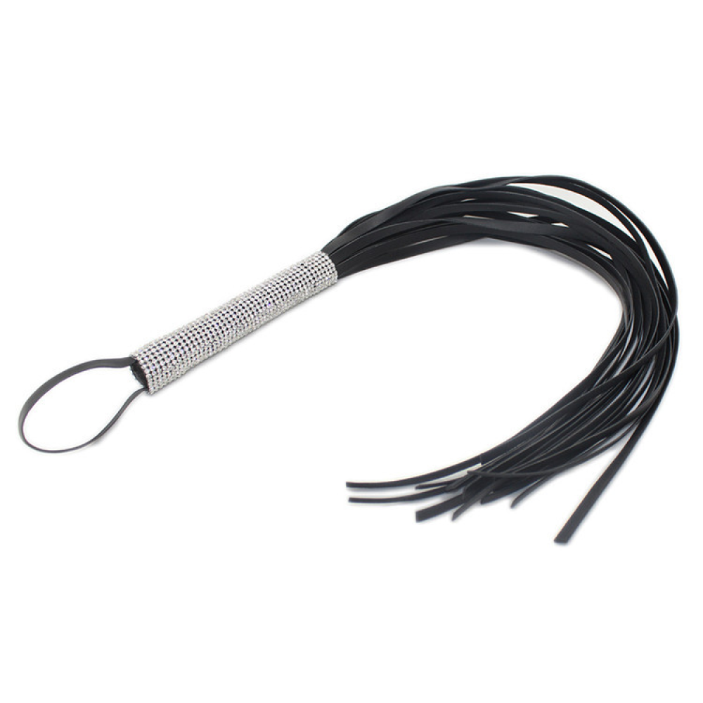 Флоггер со стразами DS Fetish Flogger diamond L black