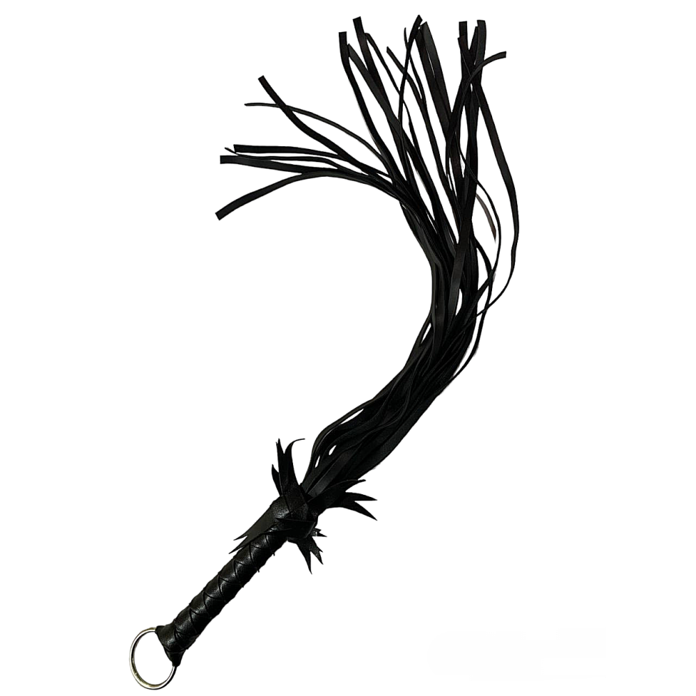 Флоггер с цветком DS Fetish Flogger L with flower, черный