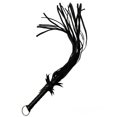 Флоггер с цветком DS Fetish Flogger L with flower, черный