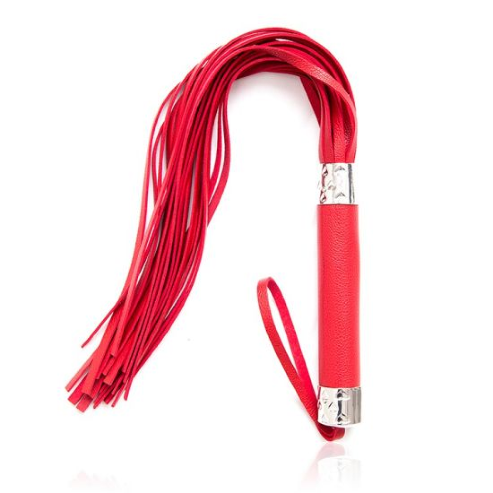 Флоггер с сердцем DS Fetish Flogger M red with heart metal
