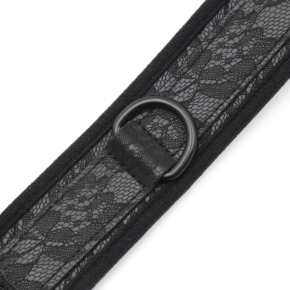 Ошейник с поводком DS Fetish Collar with leash black