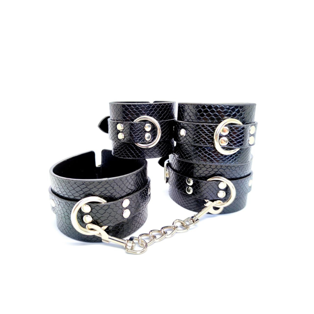 Система фиксации DS Fetish Ankle and hand cuff black