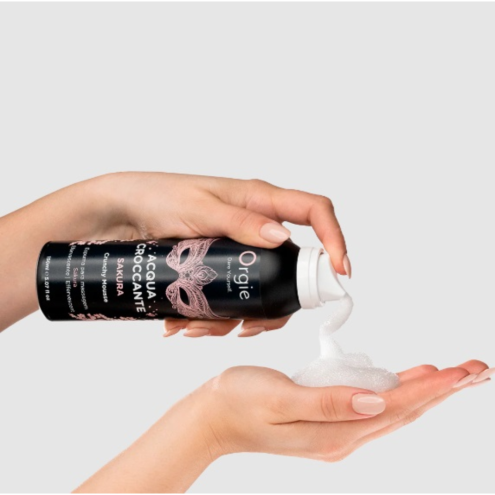 Шипучая увлажняющая пенка для массажа Acqua Crocante, Аромат: сакура, Orgie