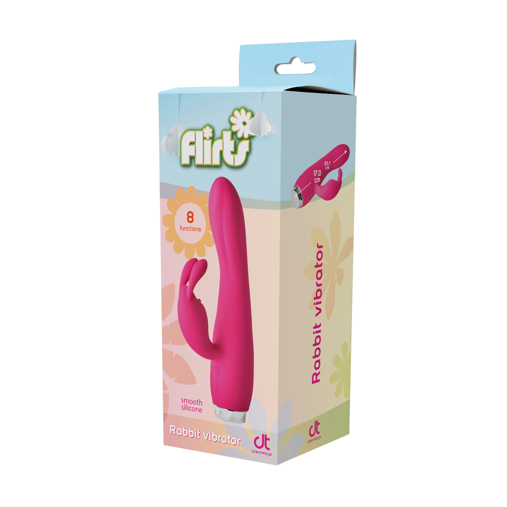 Вибратор кролик Dream Toys FLIRTS RABBIT VIBRATOR PINK