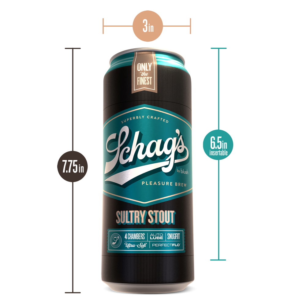 Cамосмазывающийся мастурбатор SCHAG'S SULTRY STOUT FROSTED