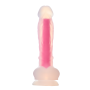 Светящийся фаллоимитатор Dream Toys RADIANT SOFT SILICONE GLOW IN THE DARK DILDO LARGE PINK