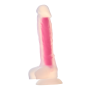 Светящийся фаллоимитатор Dream Toys RADIANT SOFT SILICONE GLOW IN THE DARK DILDO LARGE PINK