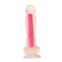 Светящийся фаллоимитатор Dream Toys RADIANT SOFT SILICONE GLOW IN THE DARK DILDO LARGE PINK