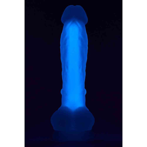 Светящийся фаллоимитатор Dream Toys RADIANT SOFT SILICONE GLOW IN THE DARK DILDO MEDIUM PURPLE