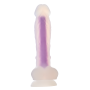 Светящийся фаллоимитатор Dream Toys RADIANT SOFT SILICONE GLOW IN THE DARK DILDO MEDIUM PURPLE