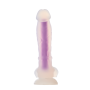 Светящийся фаллоимитатор Dream Toys RADIANT SOFT SILICONE GLOW IN THE DARK DILDO MEDIUM PURPLE