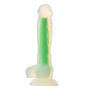 Светящийся фаллоимитатор Dream Toys RADIANT SOFT SILICONE GLOW IN THE DARK DILDO SMALL GREEN