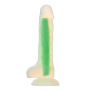 Светящийся фаллоимитатор Dream Toys RADIANT SOFT SILICONE GLOW IN THE DARK DILDO SMALL GREEN