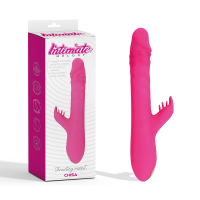 Вибратор-кролик Chisa Intimate Melody с вращающимися шариками и функцией толчков, розовый