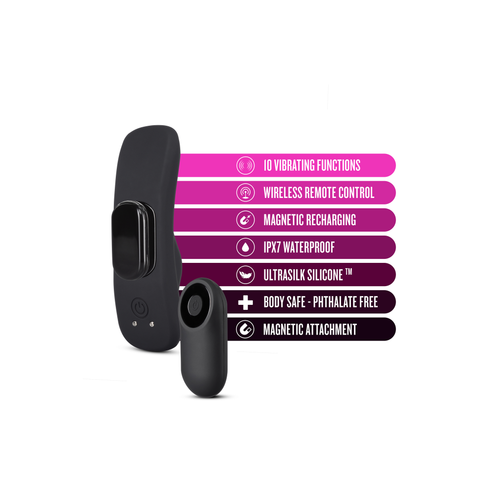 Мощный вибратор для трусиков с дистанционным управлением TEMPTASIA REMOTE CONTROL PANTY VIBE BLACK