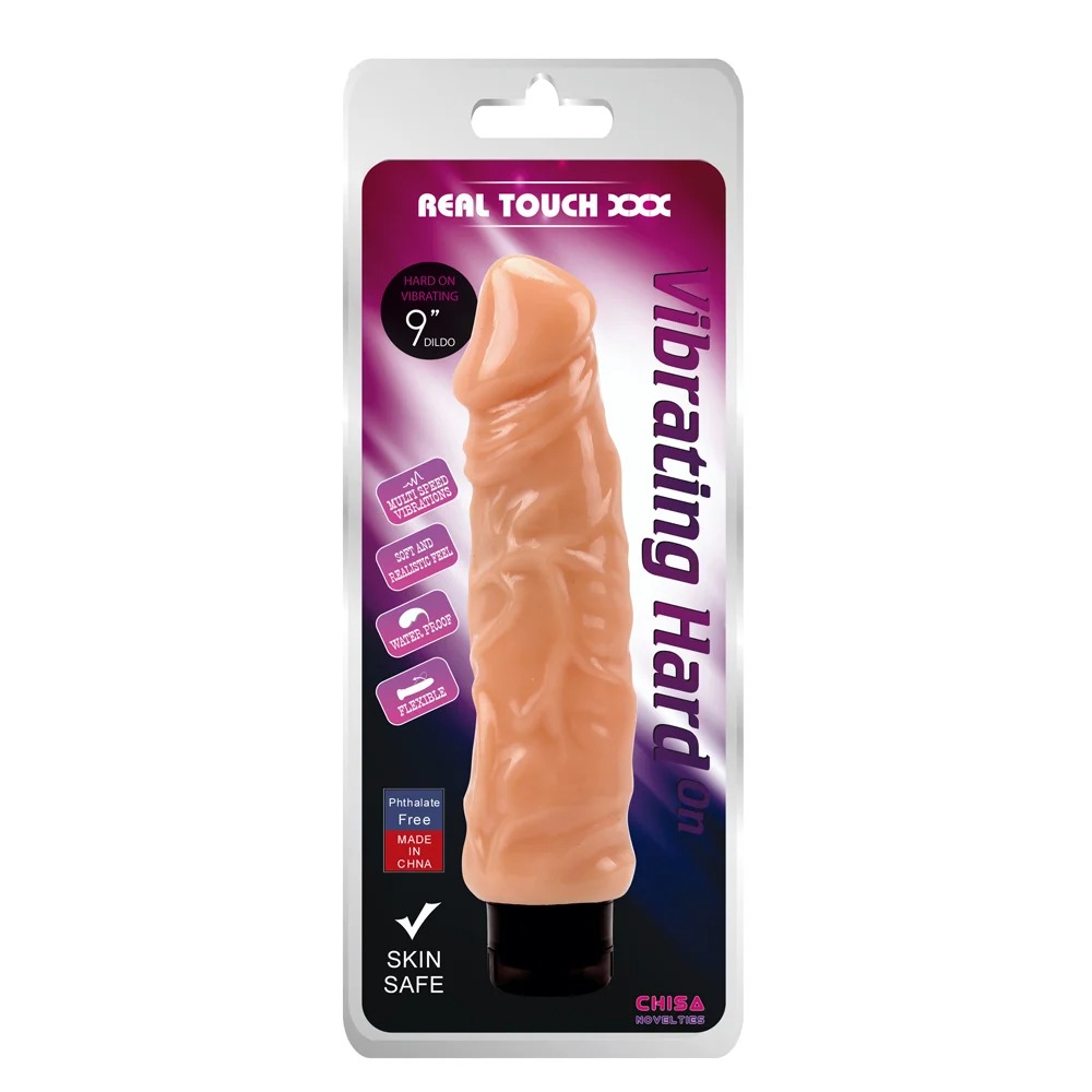 Вибратор реалистичный большого размера Chisa Real Touch XXX Vibration Hard On, бежевый