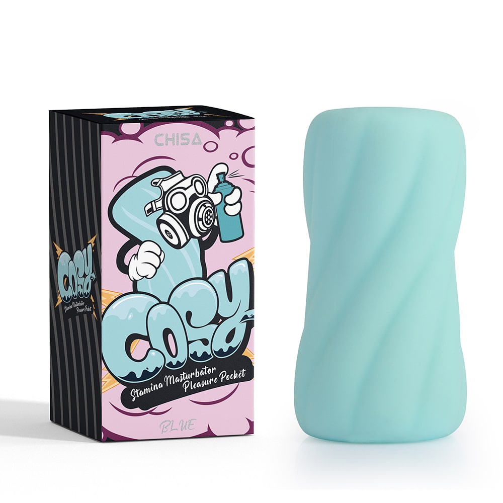 Мастурбатор яйцо Chisa COSY Stamina, голубой, 8 х 4 см